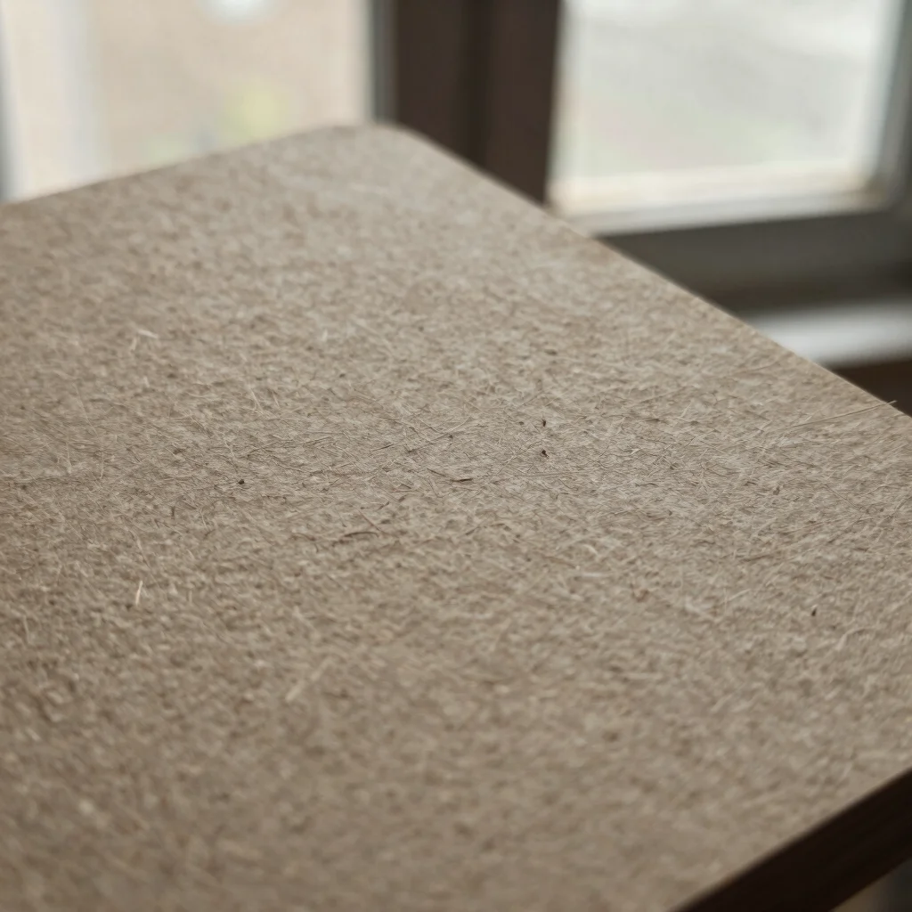 A macro shot of a textured visual insight card, soft natural window light highlighting the paper fibers, muted warm eart